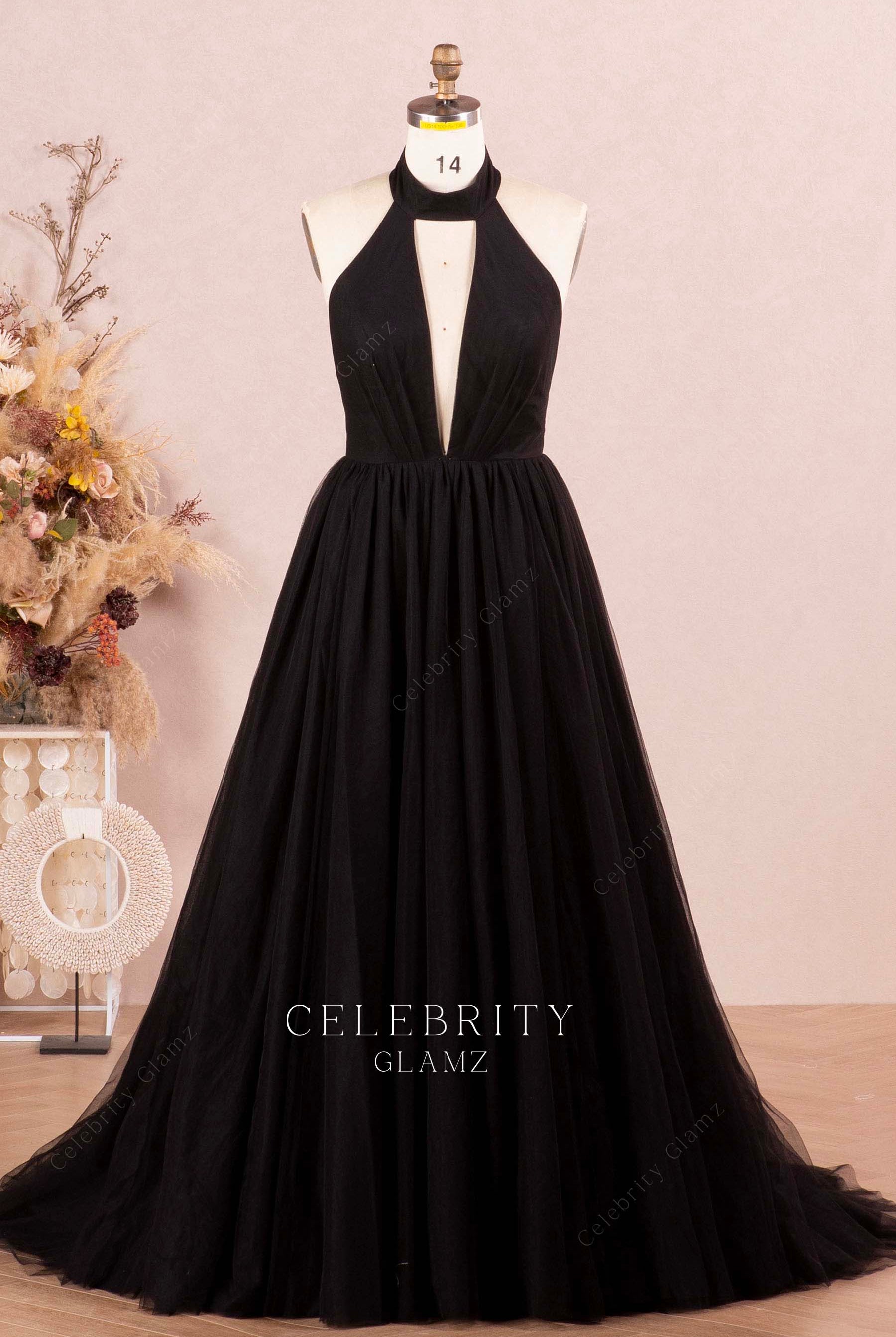 sexy cutout chest a line prom dress