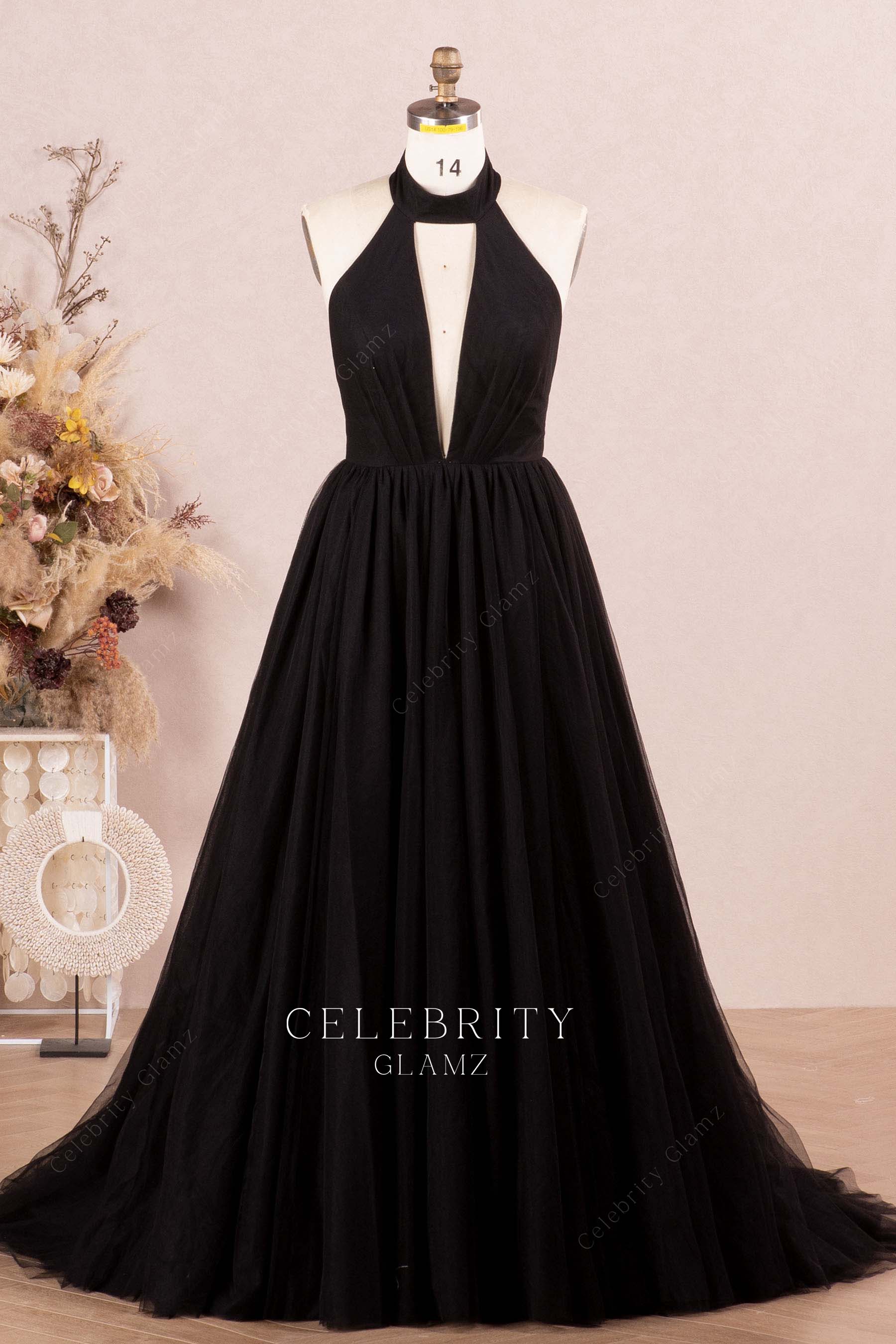 sexy cutout chest a line prom dress