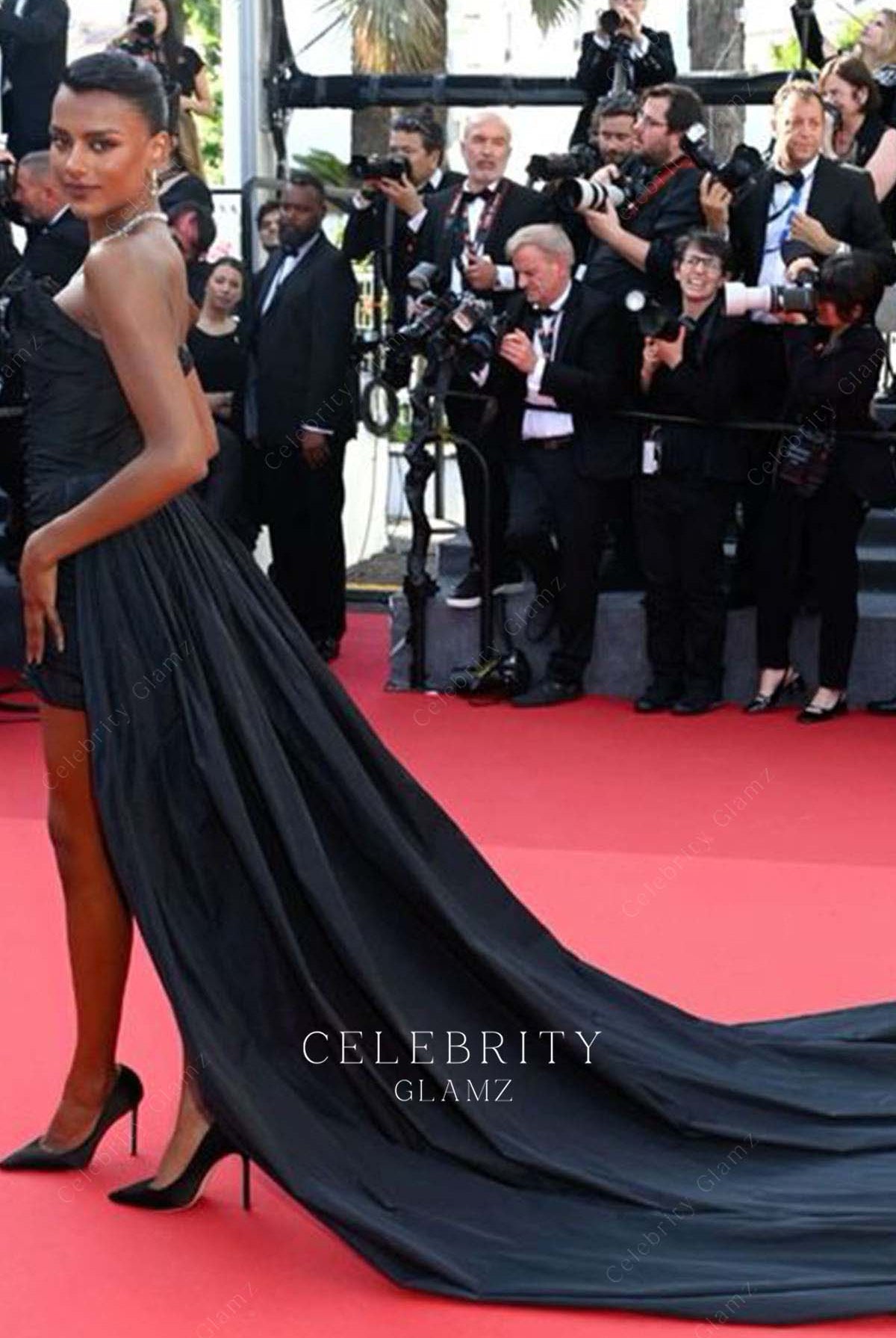 Simone Ashley overskirt formal dress Cannes film festival red carpet 2024