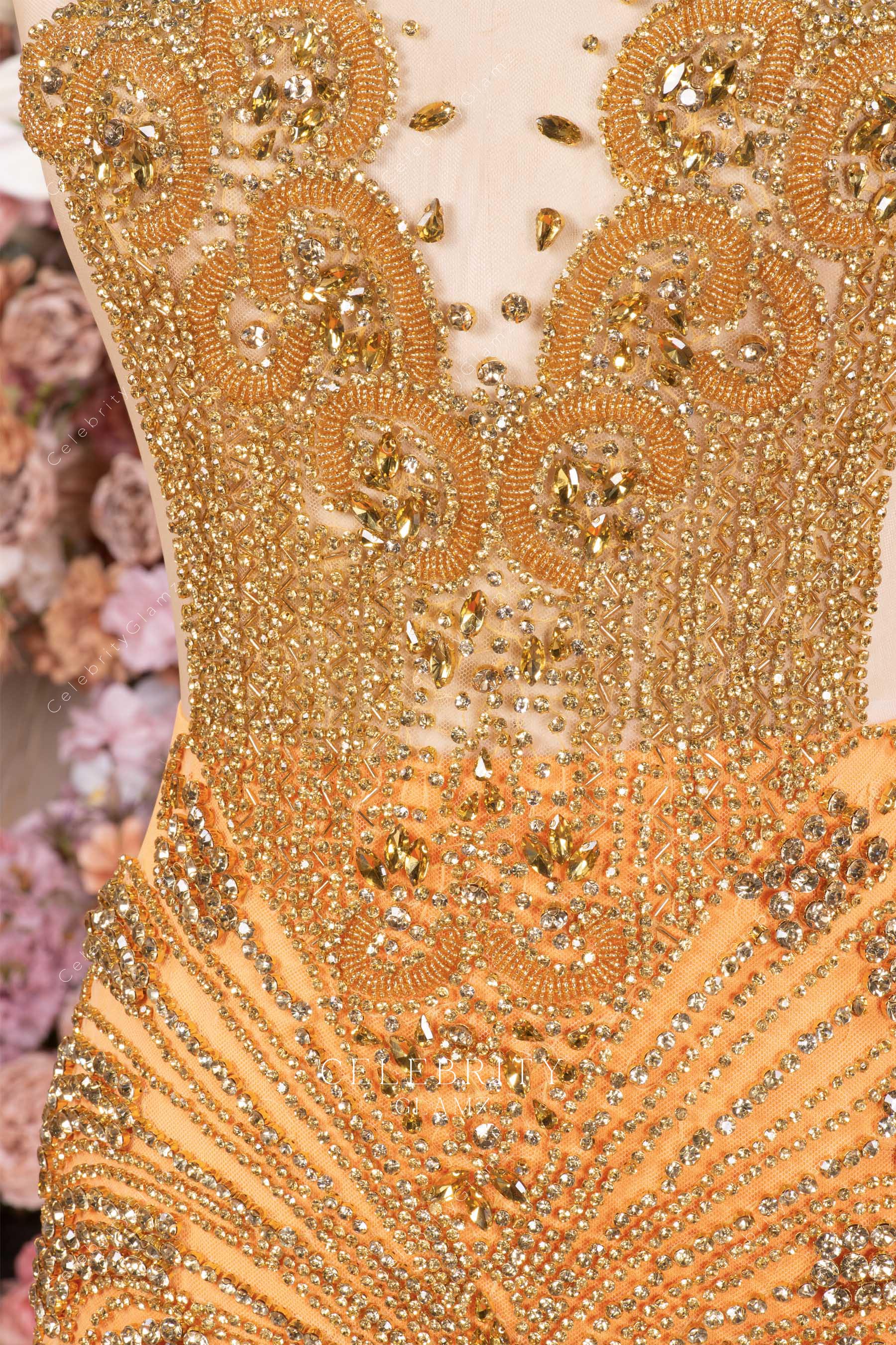 sparkly rhinestones formal dress