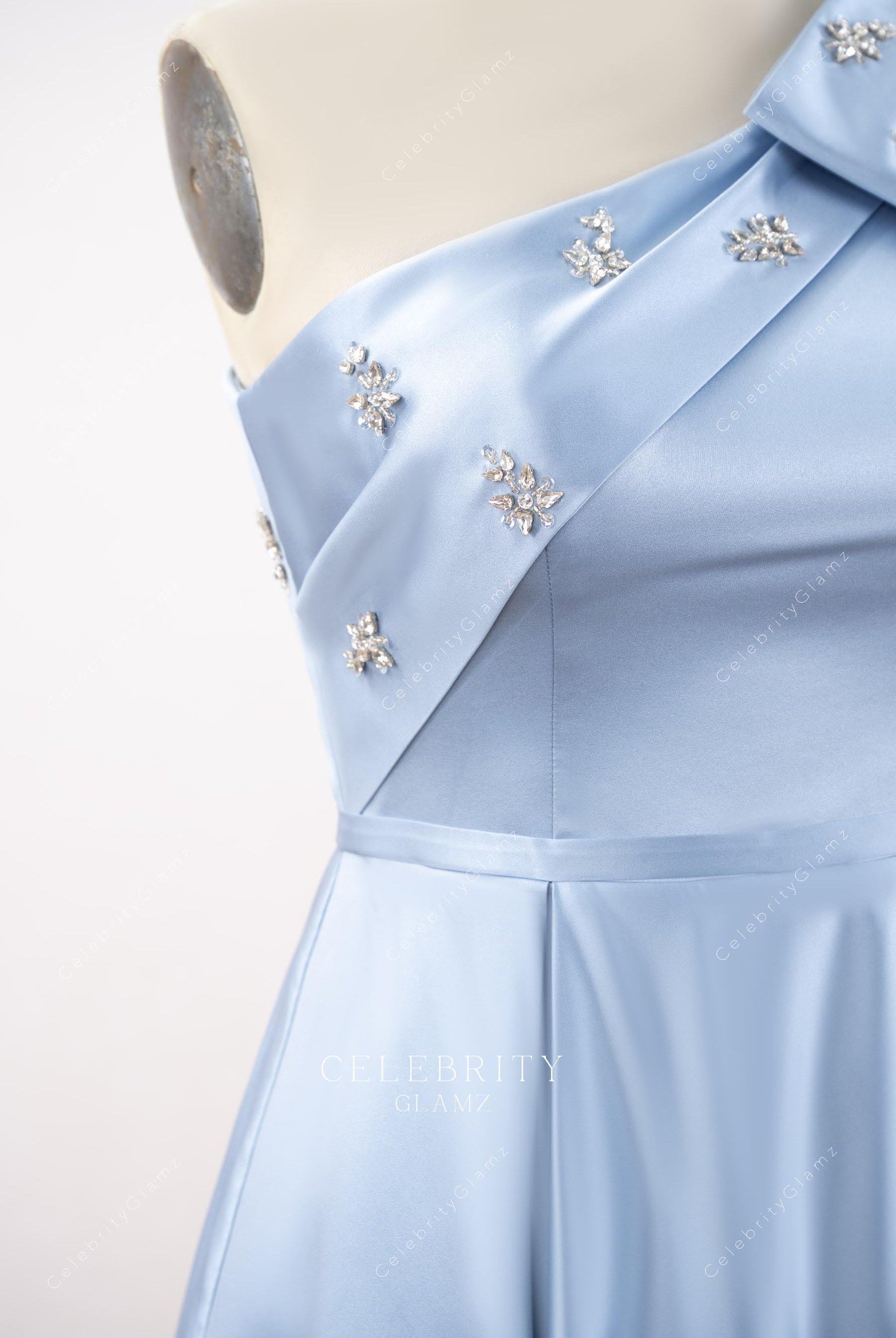 sparkly rhinestones mother of bride dress