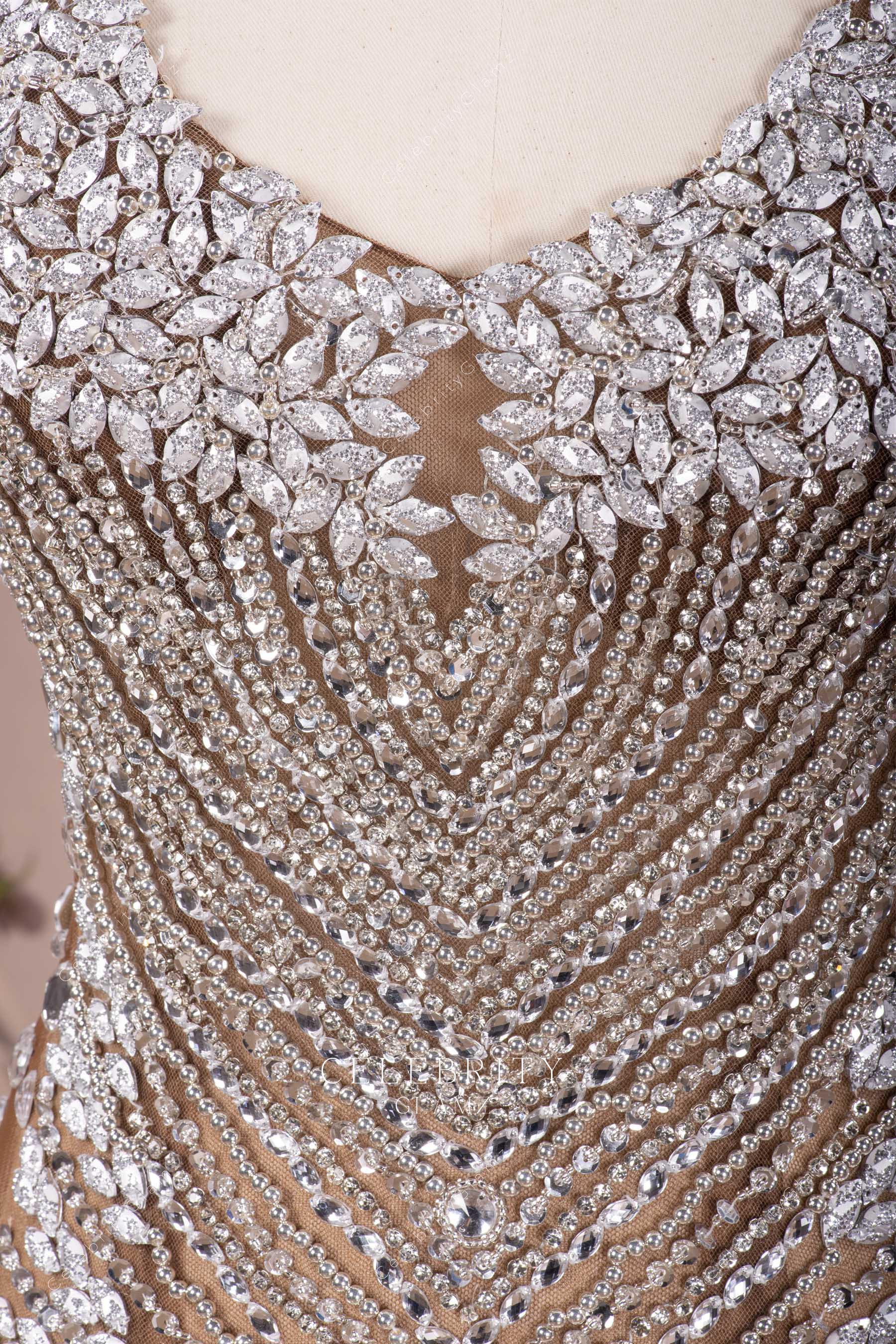 sparkly rhinestones prom dress