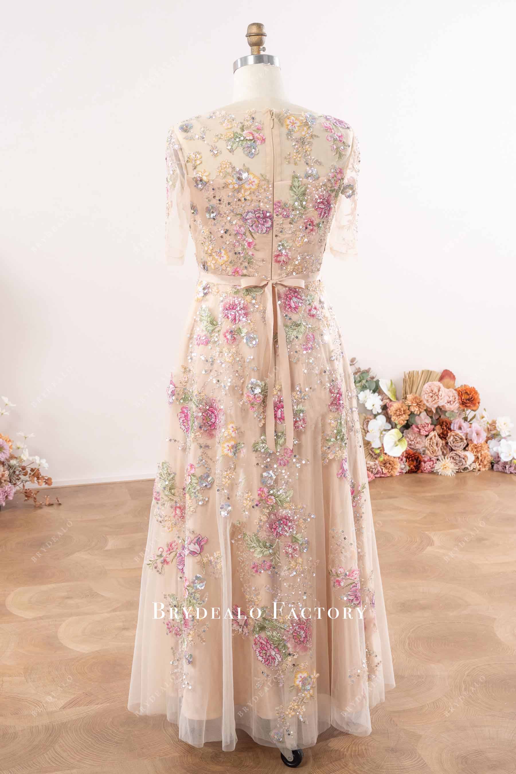 sparkly sequin a line mother of bride dress
