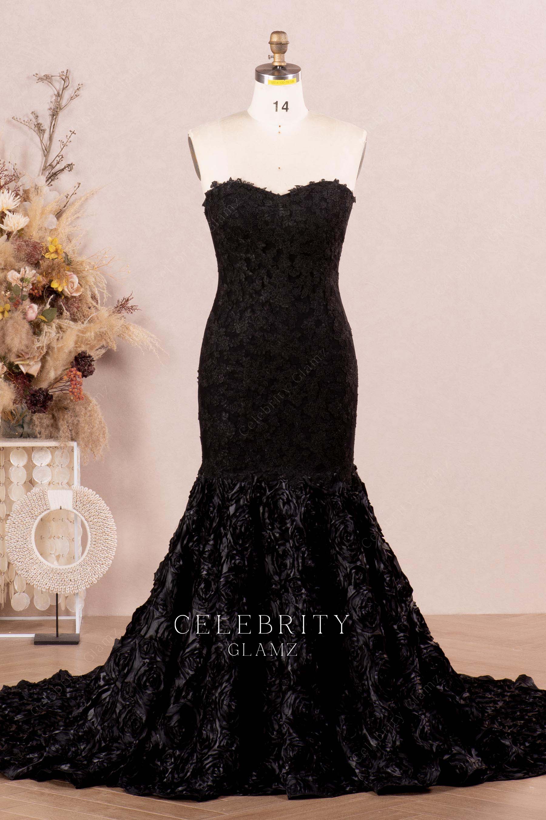 sweetheart neck lace mermaid prom gown