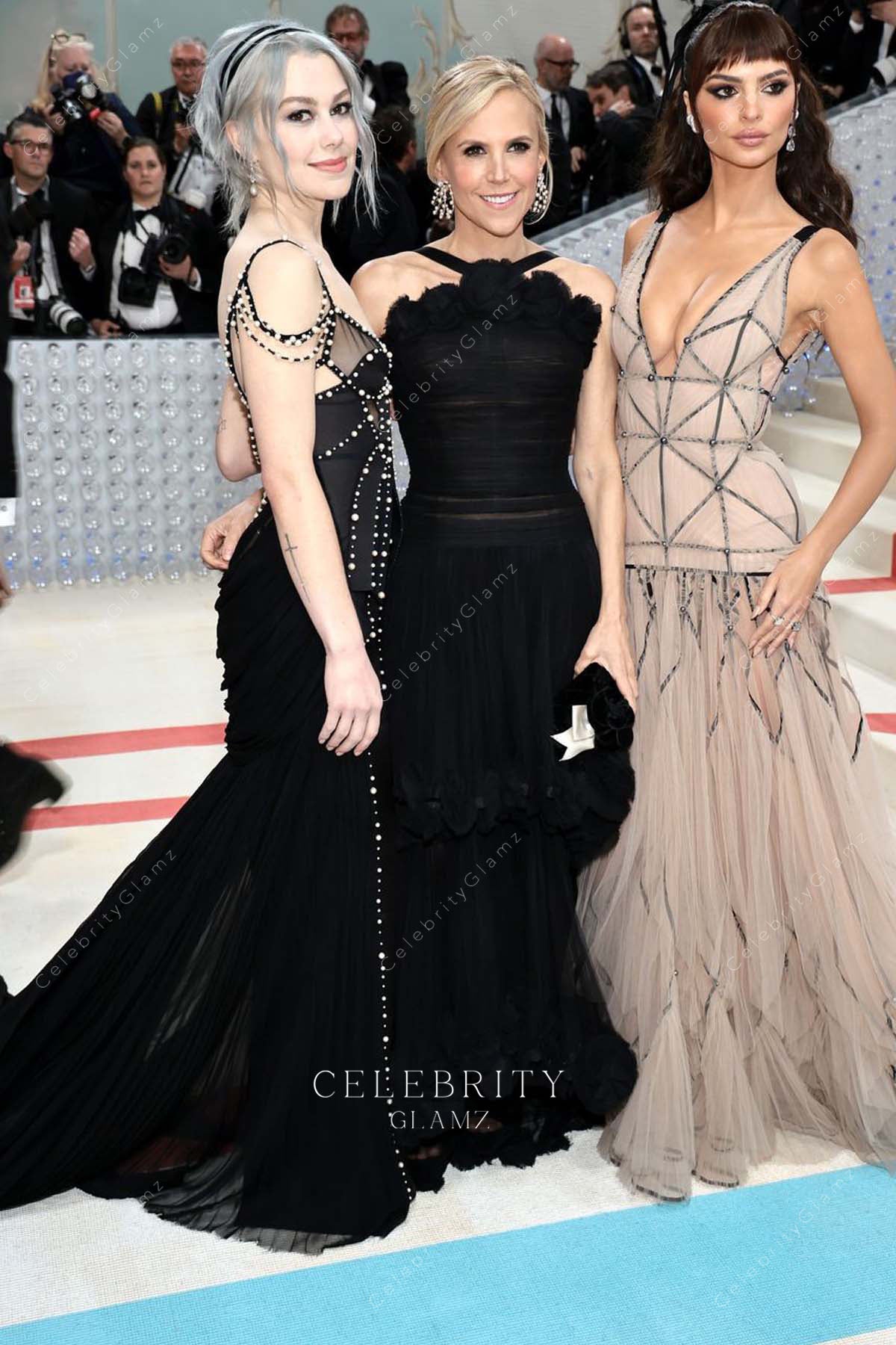 Tory Burch v neck met gala 2023 dress