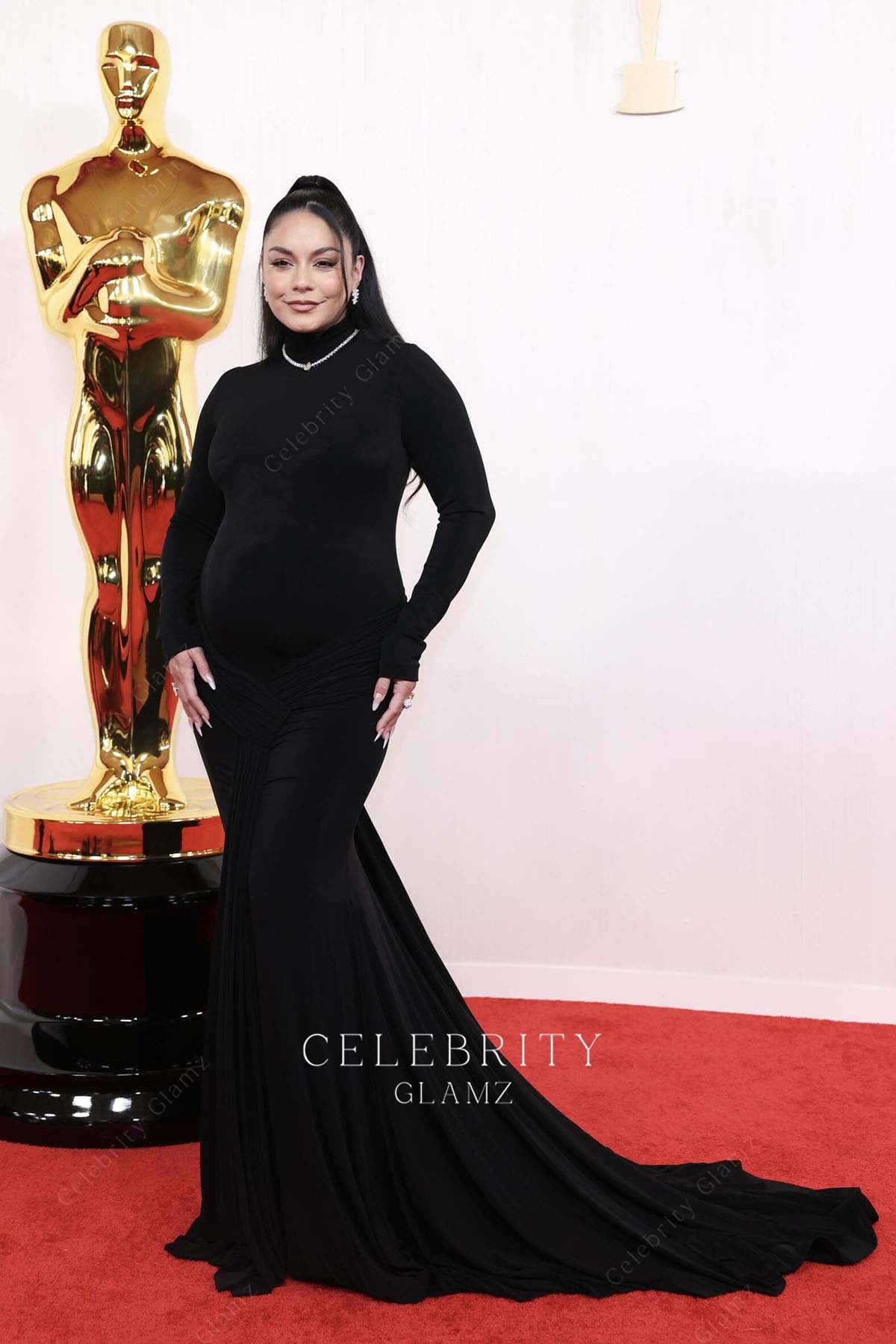 Vanessa Hudgens mermaid prom dress 2024 Oscars red carpet