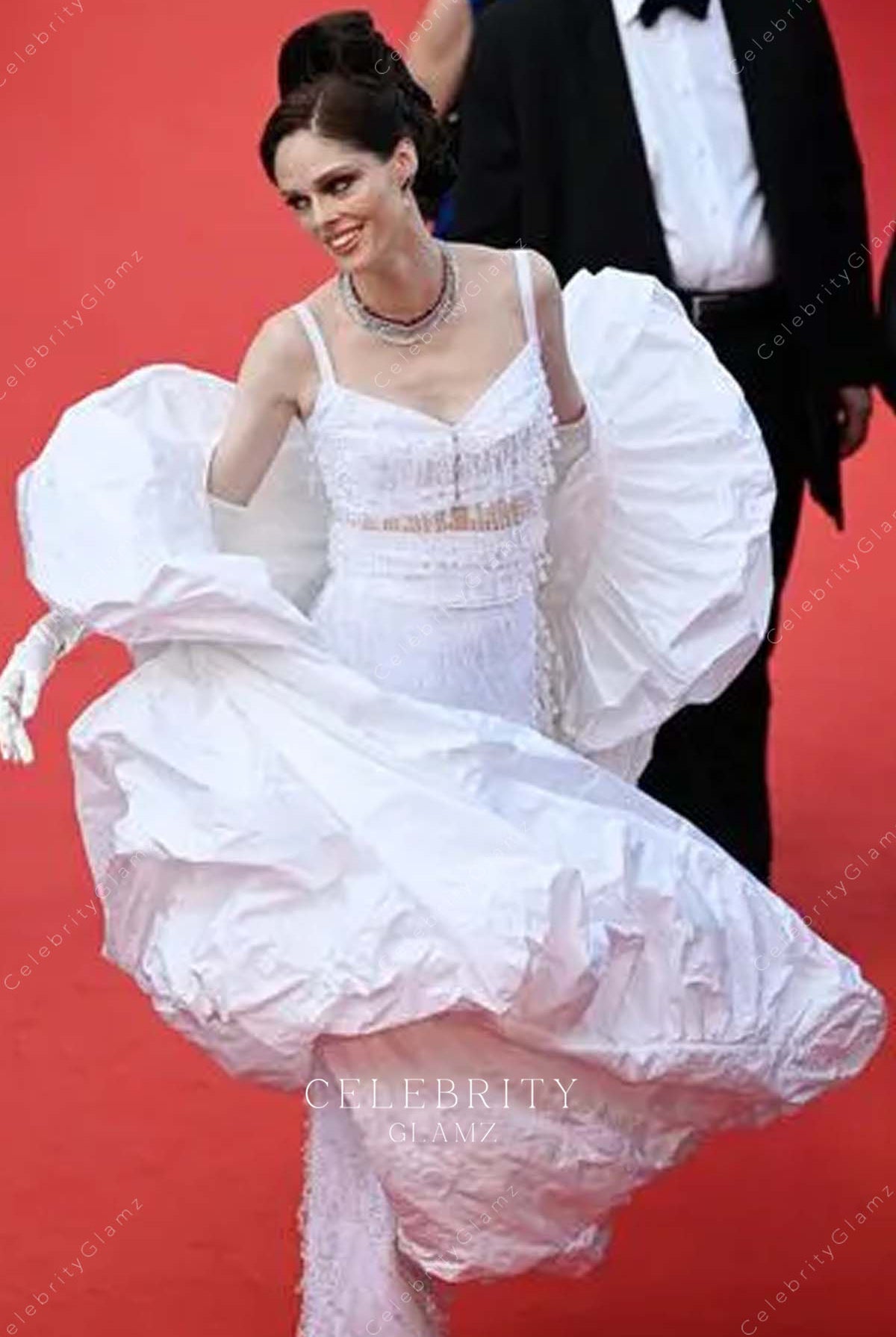 white two piece 2023 Cannes film festival coco rocha