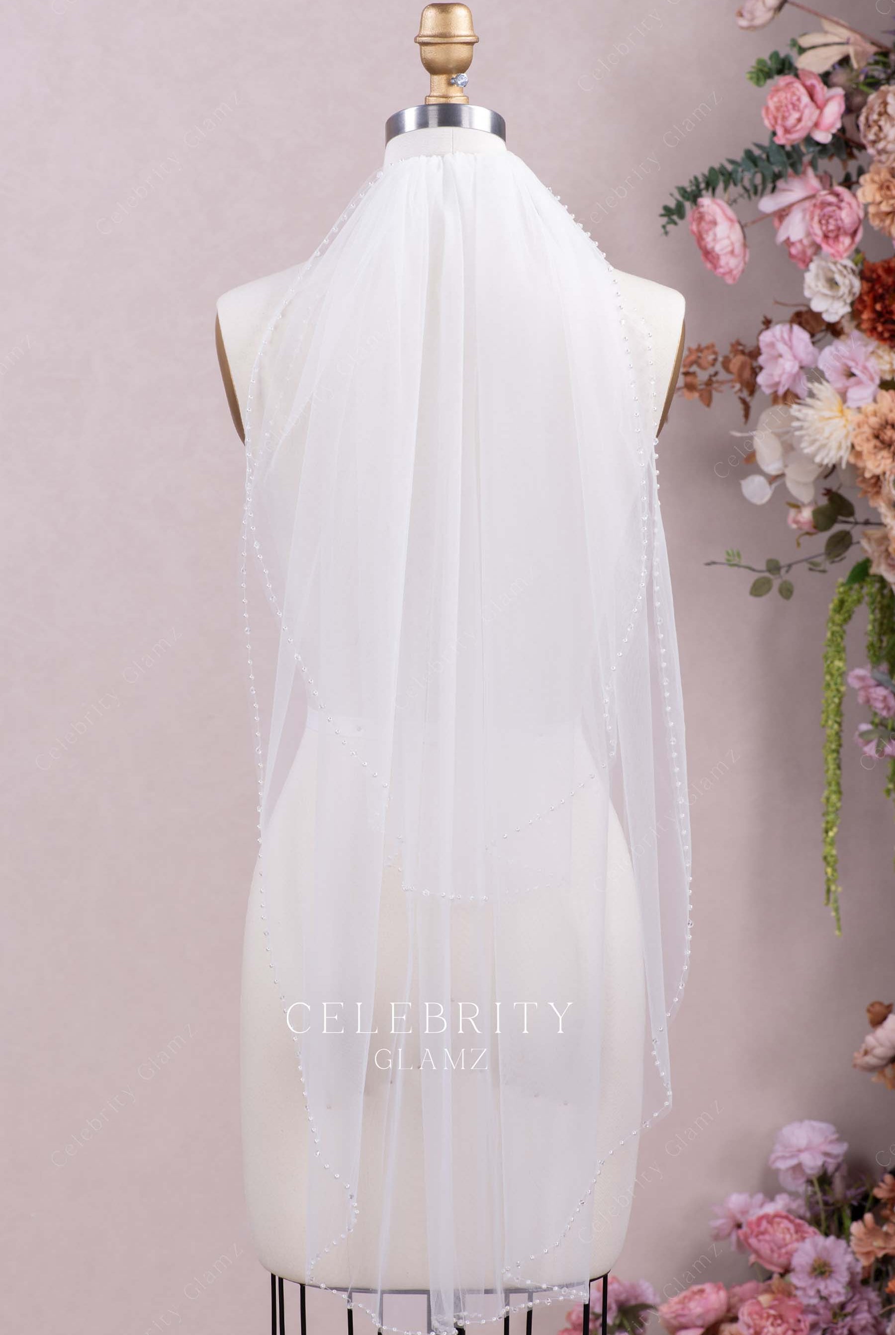 with comb bridal veil