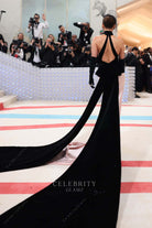 2023 met gala Jennifer Lopez panel train dress