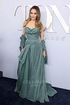 2024 Angelina Jolie strapless tony awards gown
