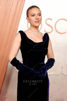2025 Oscars red carpet scarlett johansson wide straps dress