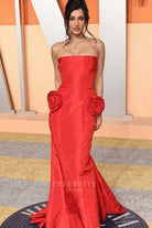 2025 vanity fair party Sofia Harmanda red mermaid dress