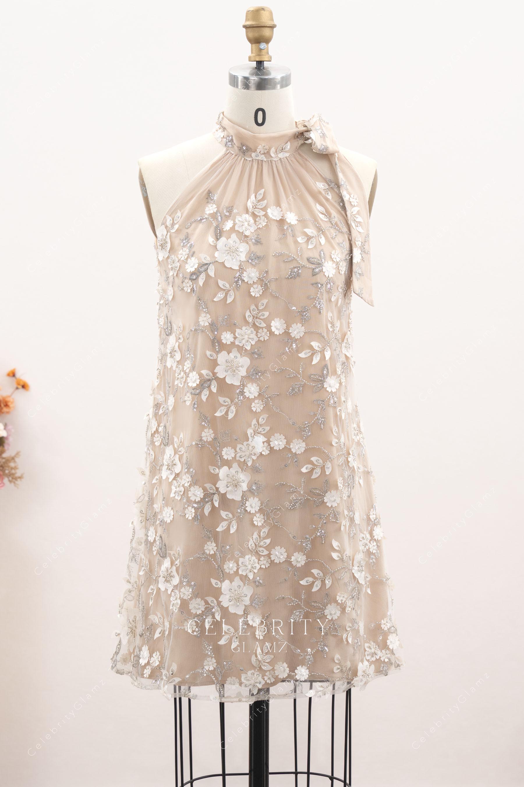 3D flower lace bridal dress