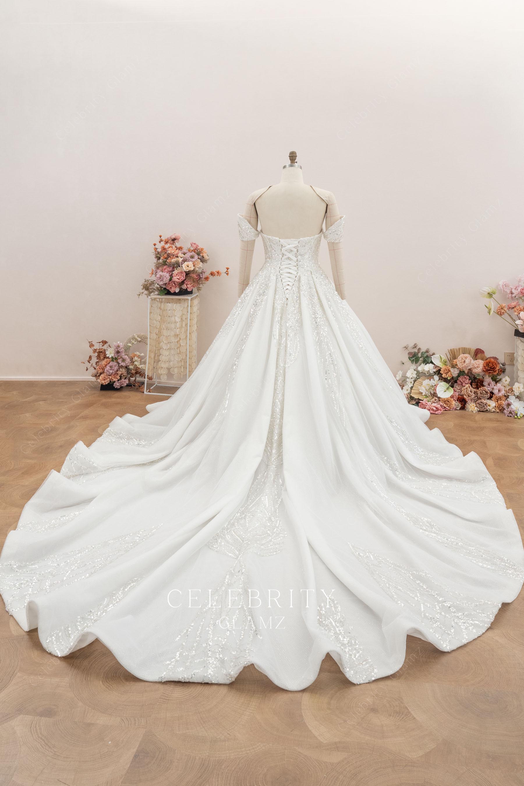 cathedral train wedding dress