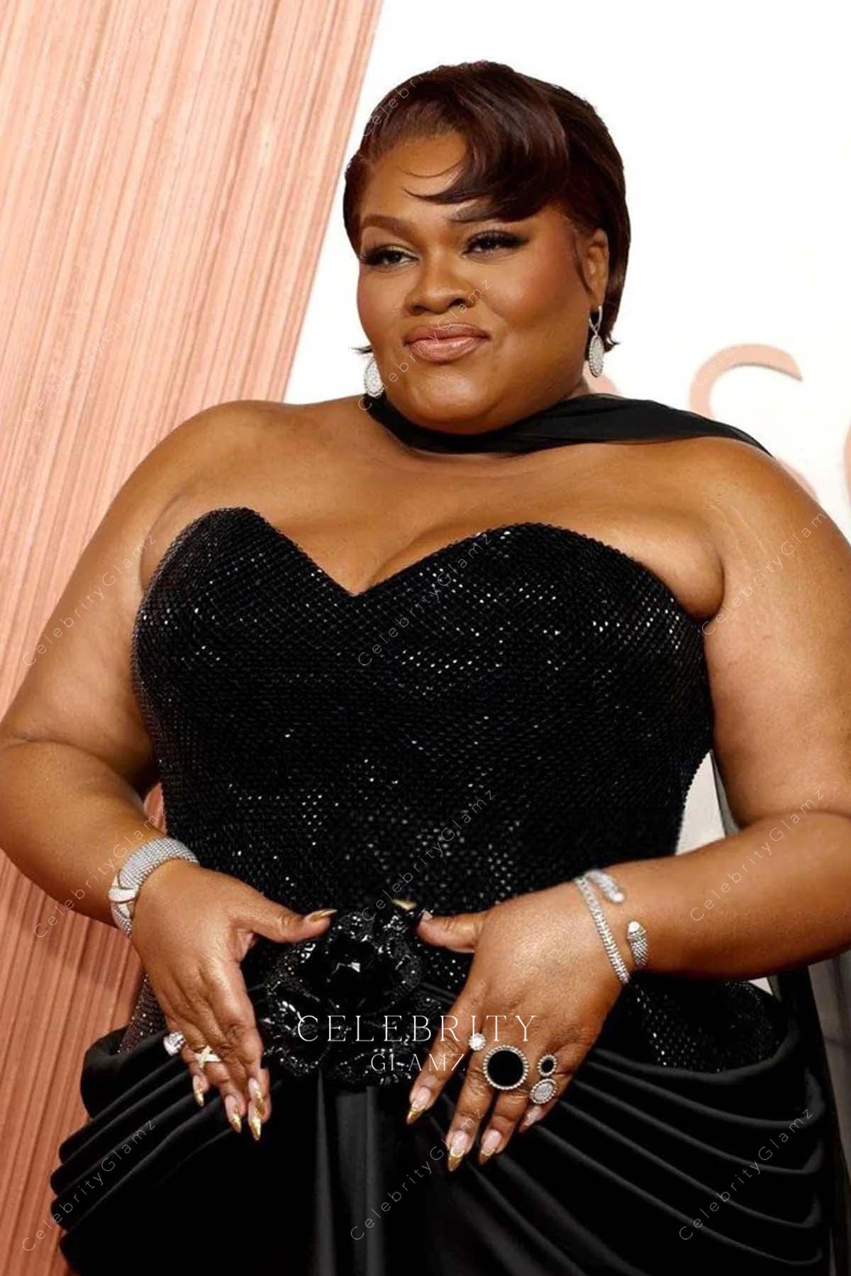 Da’Vine Joy Randolph sweetheart 2025 Oscars red carpet dress