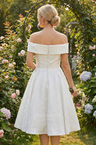 Jacquard drop sleeves a line bridal dress