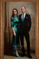 Kate emerald midi dress Ireland reception 2020