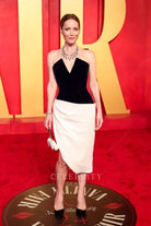 Leslie Mann strapless prom dress 2024 Oscars after party