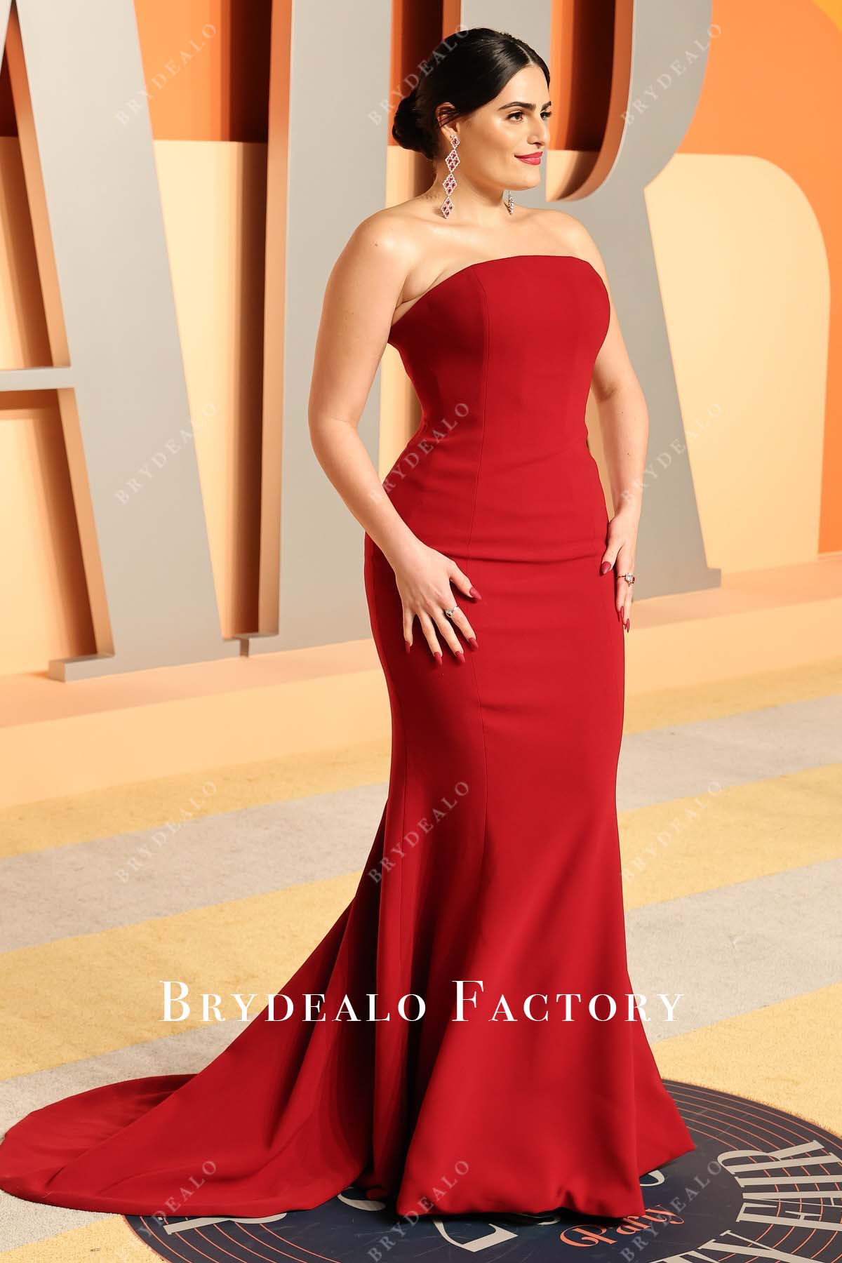 Nava Mau red strapless 2025 Vanity fair party dress