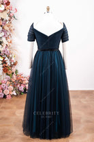 two tone a line mother of bride dress