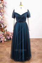 two tone tulle mother of bride dress