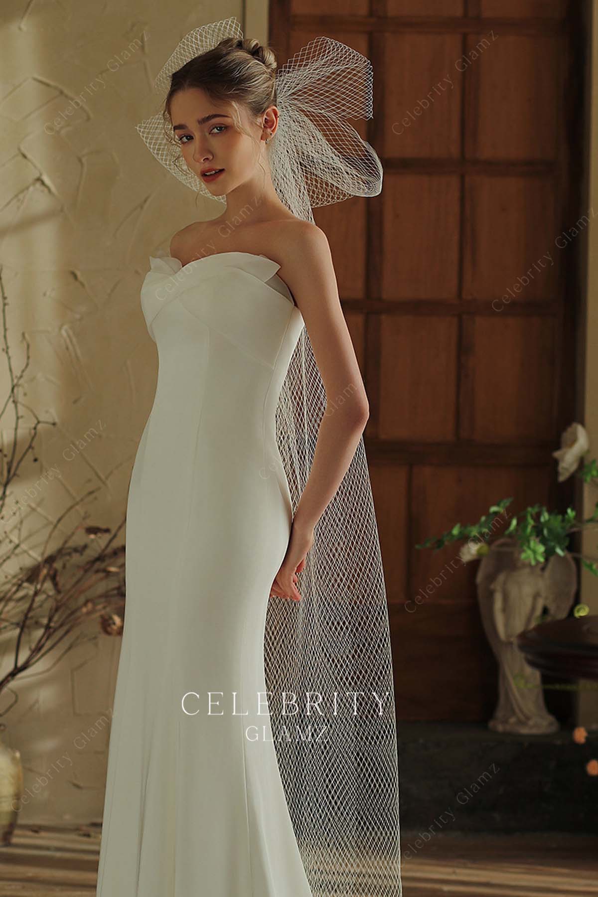 waltz length bridal veil