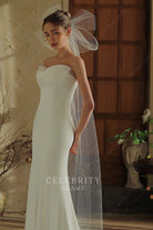 waltz length bridal veil