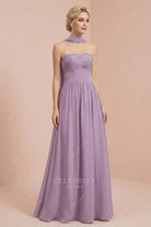 wisteria chiffon a line bridesmaid dress