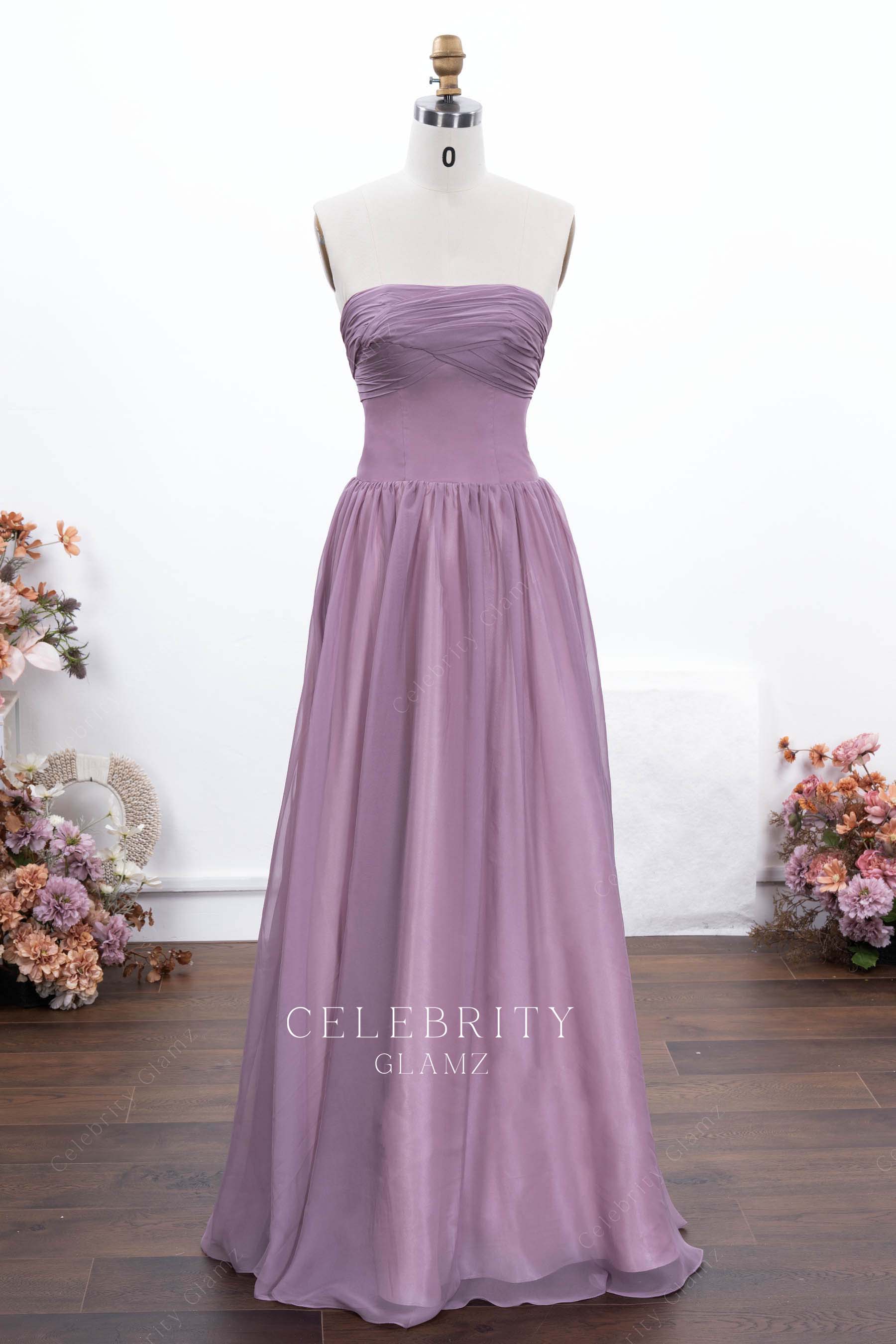 wisteria chiffon a line formal dress 