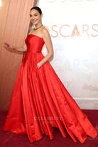a line 2025 Oscars red carpet Gal Gadot dress