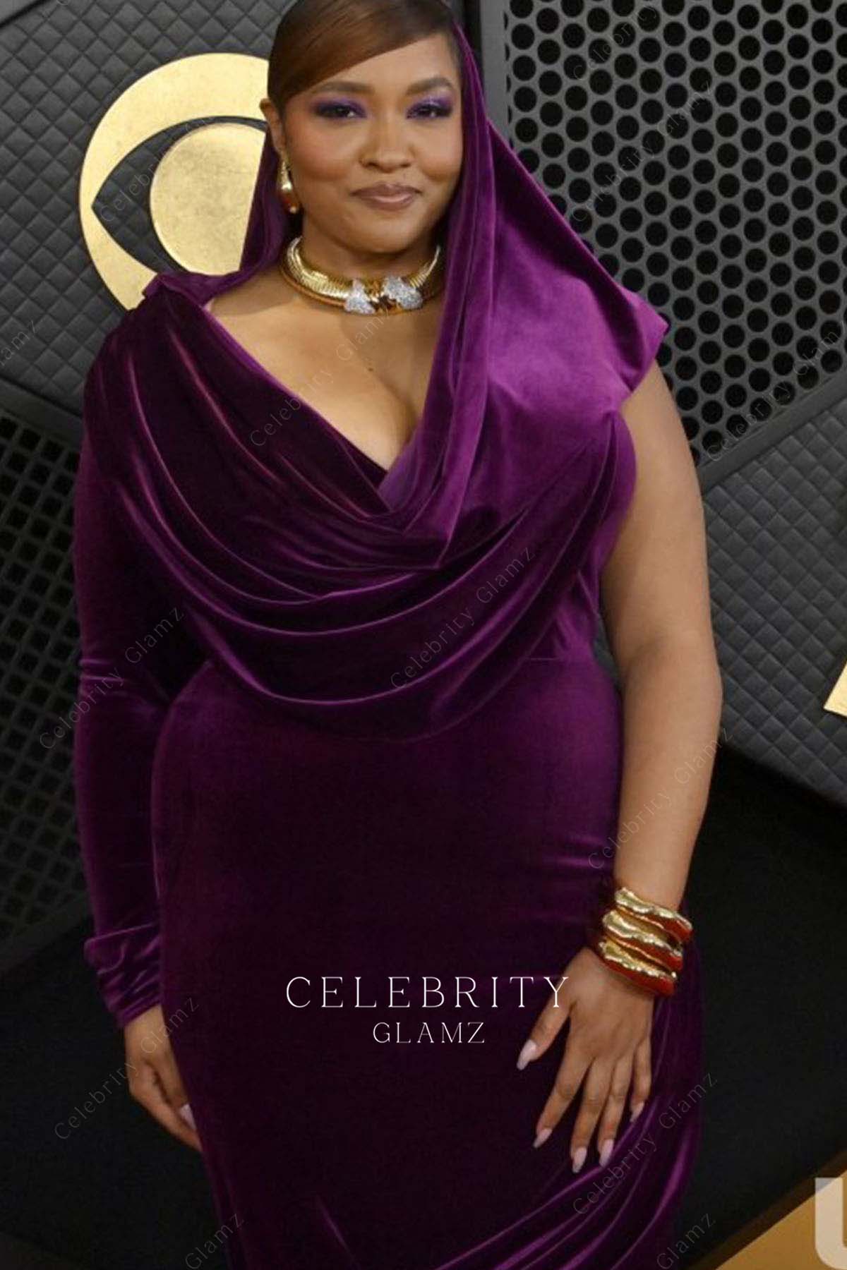 Alex Isley one sleeve prom dress Grammys red carpet 2024