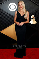 Alix Earle sweep train prom dress Grammys red carpet 2024