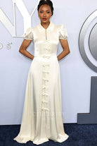 Alyah Chanelle scott ivory satin prom dress 2024 tony awards