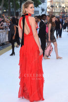 Amber Heard red keyhole back dress magic mike XXL premiere 