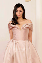 Amber Midthunder drop sleeves prom dress 2024 Oscars red carpet