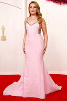 Amelia Dimoldenberg fit flare prom dress 2024 Oscars red carpet