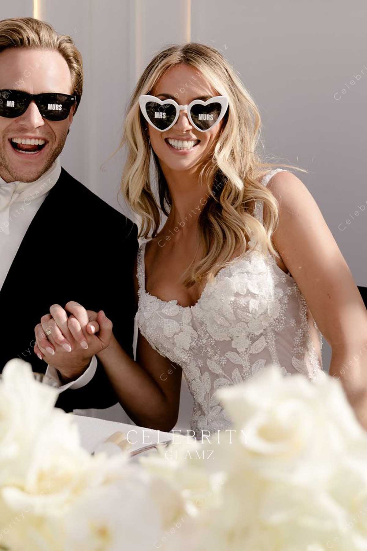 Amelia Tank v neck lace wedding dress