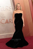 Amy Poehler black mermaid 2025 Oscars red carpet dress