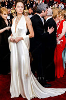 Angelina Jolie Court Train dress 2004 Oscars red carpet