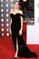Angelina Jolie off shoulder dress 2018 baftas