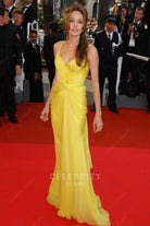 Angelina Jolie yellow mermaid dress ocean's 13 premiere 2007