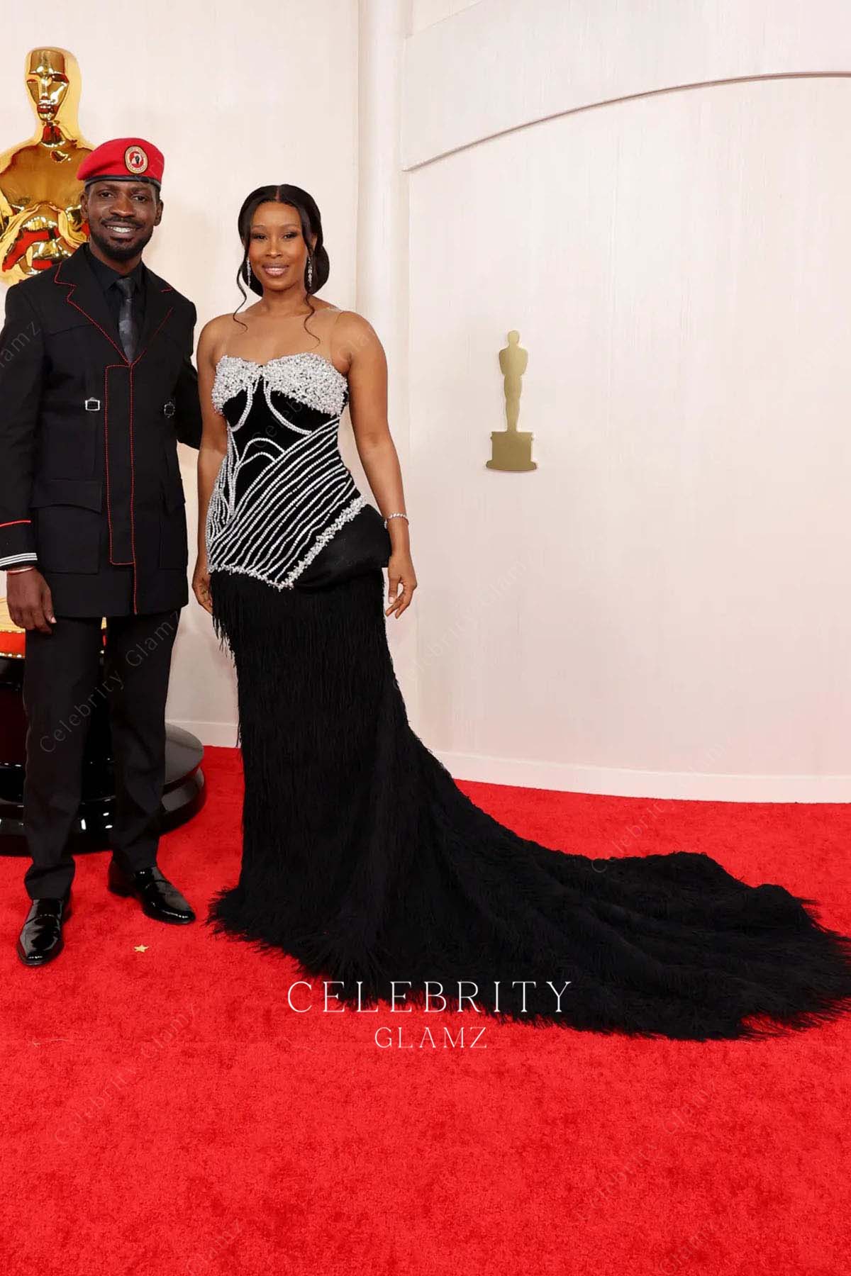 Anita Beryl chapel train prom dress 2024 Oscars red carpet 