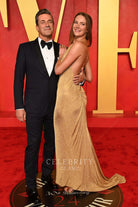 Anna Osceola sweep train prom dress 2024 Oscars after party