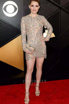 Annaleigh Ashford glitter mini dress Grammys red carpet 2024