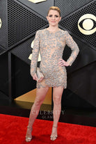 Annaleigh Ashford leaves lace prom dress Grammys red carpet 2024
