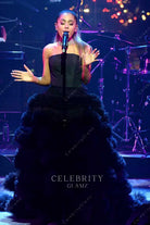 Ariana Grande black strapless 2016 time 100 gala