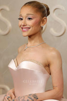 Ariana Grande strapless 2025 Oscars red carpet dress
