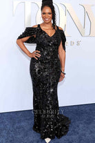 Audra McDonald black mermaid prom dress 2024 Tony awards