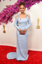 Ava DuVernay square neck prom dress 2024 Oscars red carpet