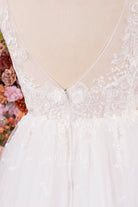 back zipper closure lace bridal dress